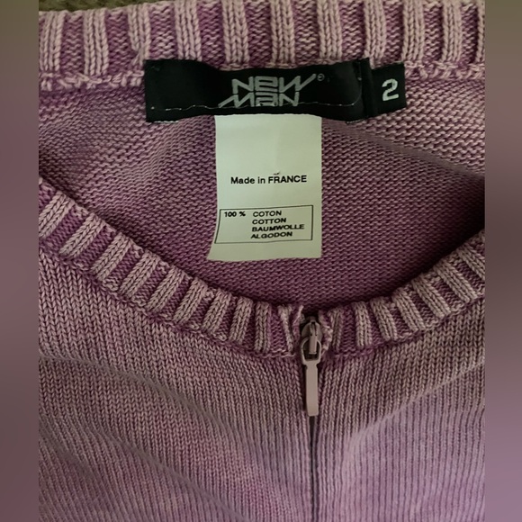 Cotton zippered cardigan sweater - Picture 6 of 6